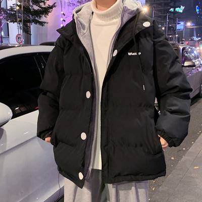 Χειμερινό ανδρικό μπουφάν με κέντημα σε δύο χρώματα