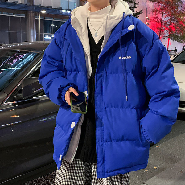 Χειμερινό ανδρικό μπουφάν με κέντημα σε δύο χρώματα