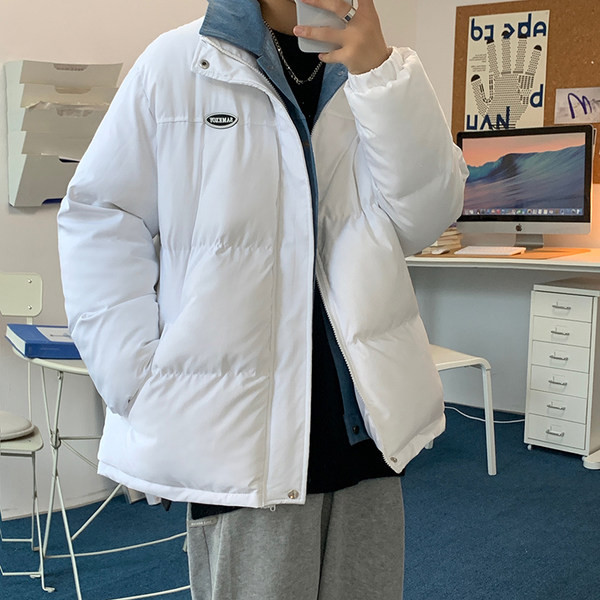 Férfi téli kabát felirattal