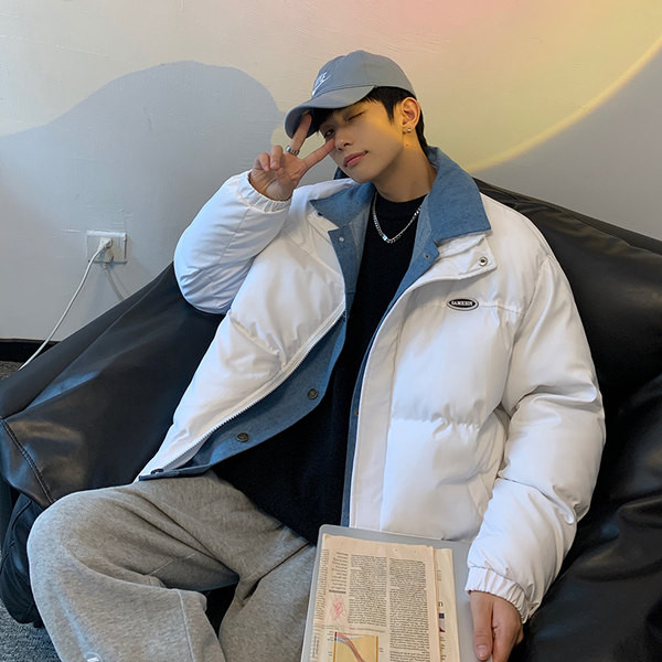 Férfi téli kabát felirattal