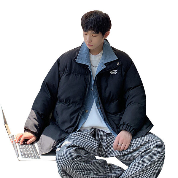 Férfi téli kabát felirattal