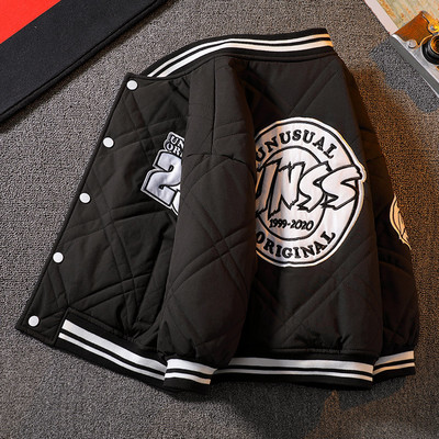 Téli gyerek dzseki hímzéssel és gombokkal fiúknak