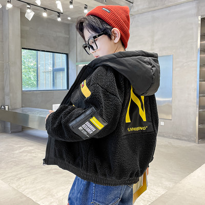 Kapuutsiga ja varrukate taskuga laste sulejope