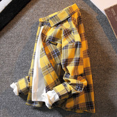 Gyermek tavaszi kabát típusú ing klasszikus gallérral