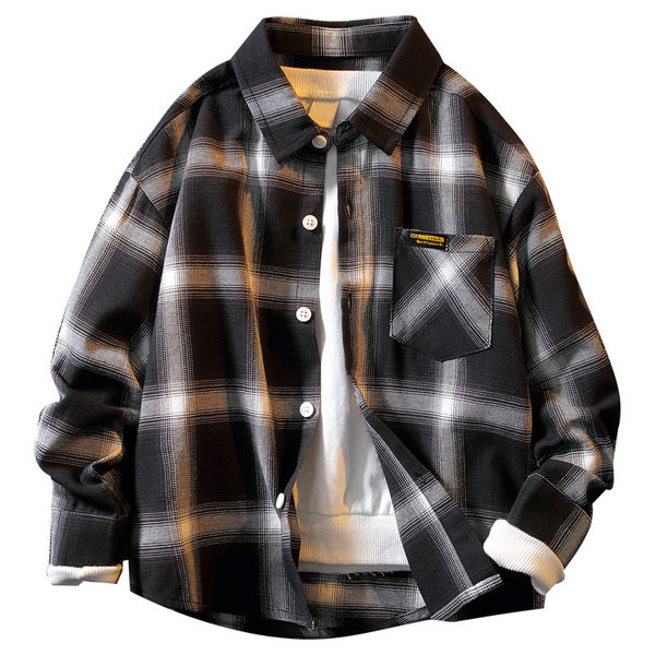 Gyermek tavaszi kabát típusú ing klasszikus gallérral