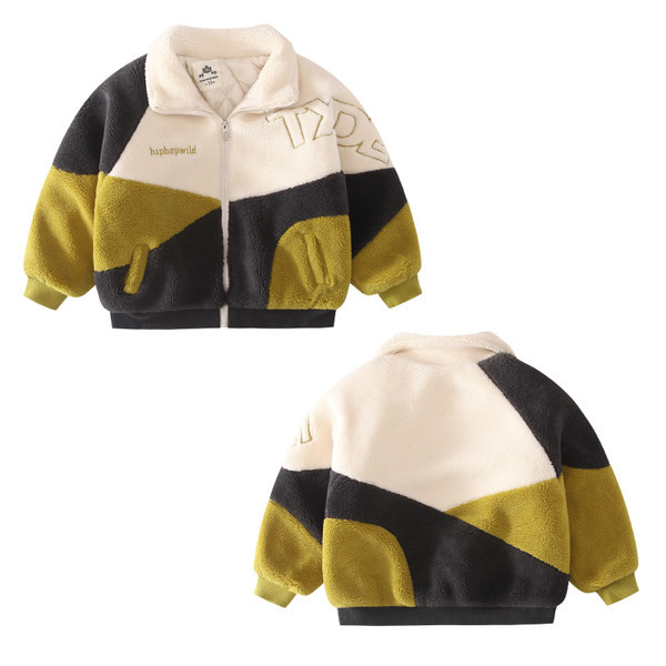 Gyermek kabát cipzárral és zsebekkel