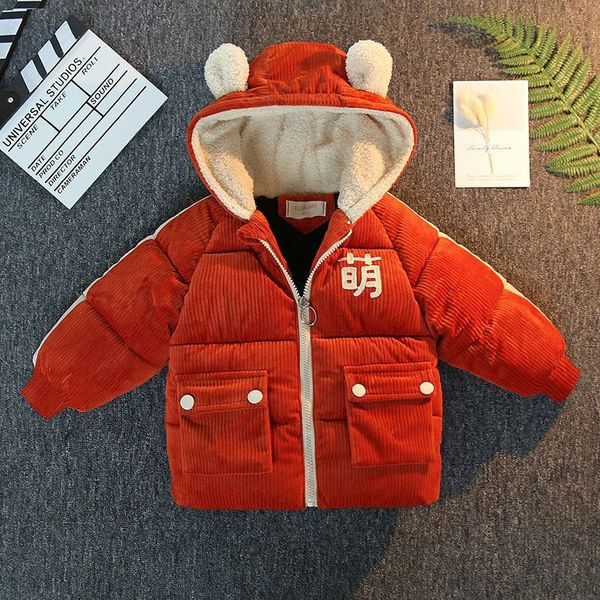 Alkalmi gyermek kordbársony kabát 3D elemmel