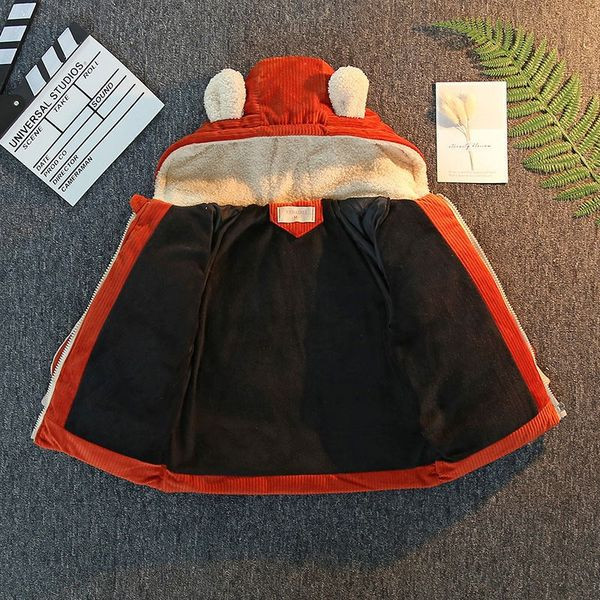 Alkalmi gyermek kordbársony kabát 3D elemmel