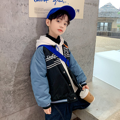 Modern őszi gyerek kabát gombokkal - két színben fiúknak