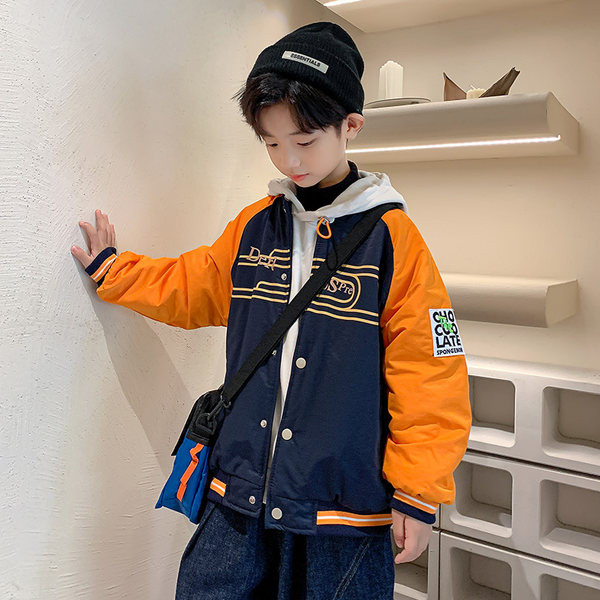 Modern őszi gyerek kabát gombokkal - két színben fiúknak