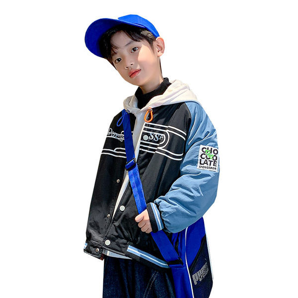 Modern őszi gyerek kabát gombokkal - két színben fiúknak