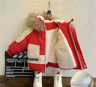 Laste talvejope sooja voodri ja sulekapuutsiga