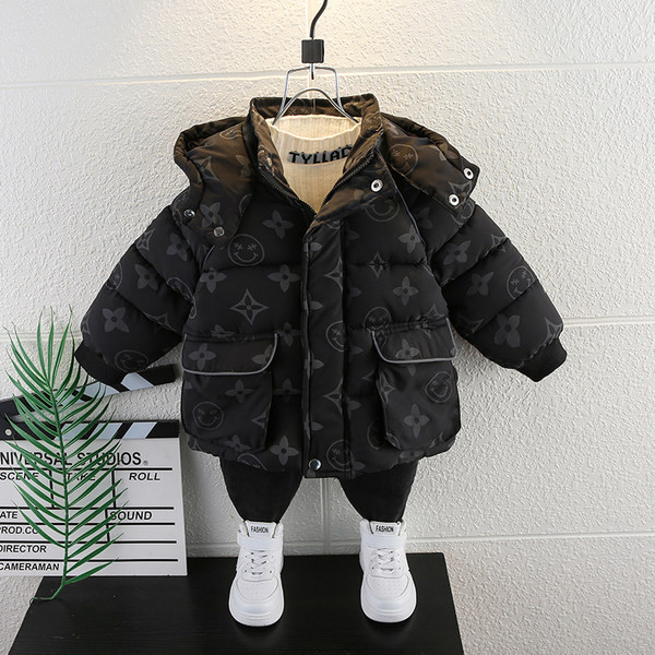 Μοντέρνο παιδικό μπουφάν με κουκούλα και τσέπες