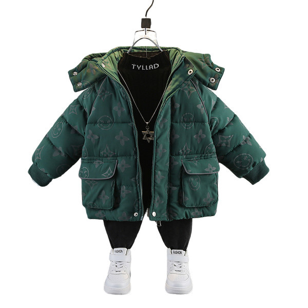 Μοντέρνο παιδικό μπουφάν με κουκούλα και τσέπες