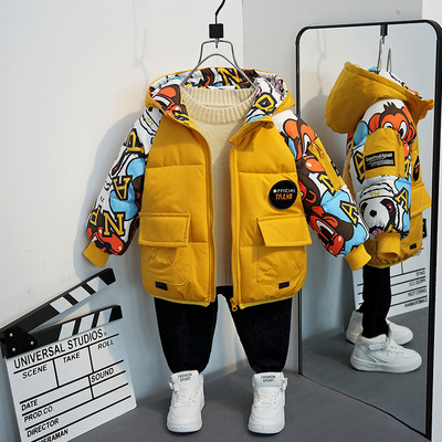 Poistele sobiv kolmes värvitoonis talvine lastejope