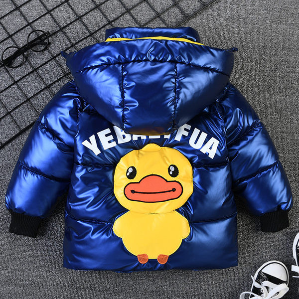 Gyermek téli kabát rátéttel, három színben