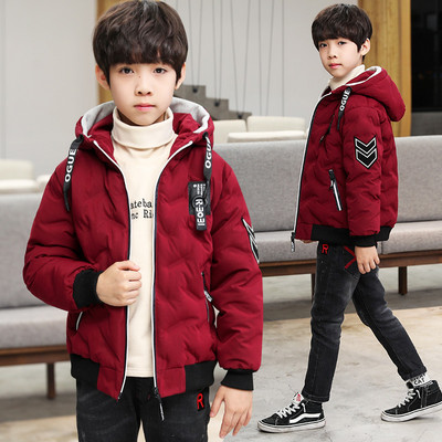 Dječja zimska jakna s kapuljačom i vezom