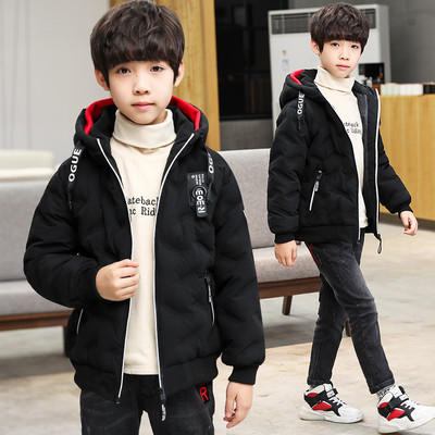 Dječja zimska jakna s kapuljačom i vezom