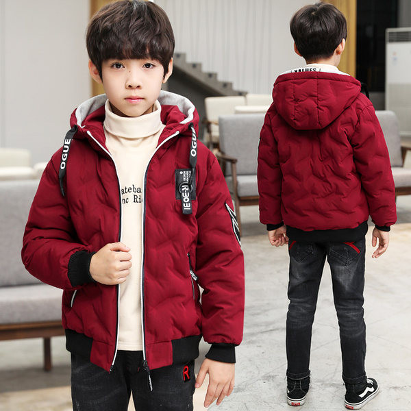 Dječja zimska jakna s kapuljačom i vezom