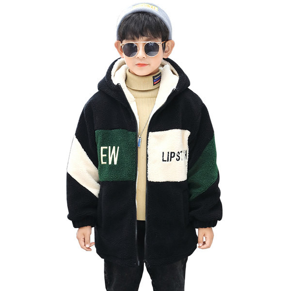 Καθημερινό παιδικό μπουφάν για αγόρια με κουκούλα και κέντημα