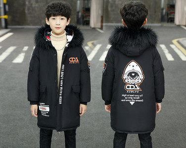 Uue mudeli kapuutsiga ja aplikatsiooniga laste talvejope