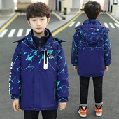 Őszi-téli kabát fiúknak, levehető béléssel