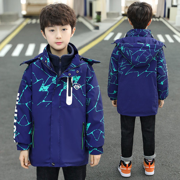 Őszi-téli kabát fiúknak, levehető béléssel