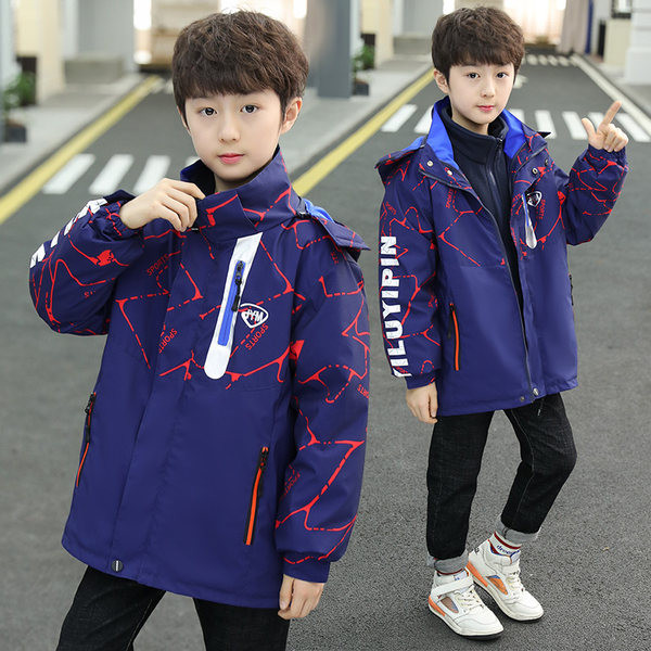 Őszi-téli kabát fiúknak, levehető béléssel