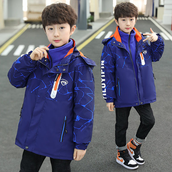 Őszi-téli kabát fiúknak, levehető béléssel