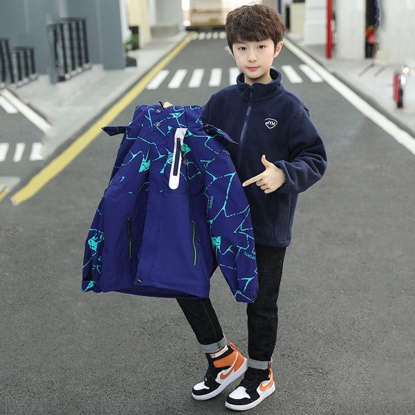 Őszi-téli kabát fiúknak, levehető béléssel