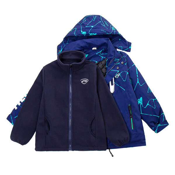 Őszi-téli kabát fiúknak, levehető béléssel