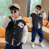 Gyermek őszi-téli kabát steppelt hatással