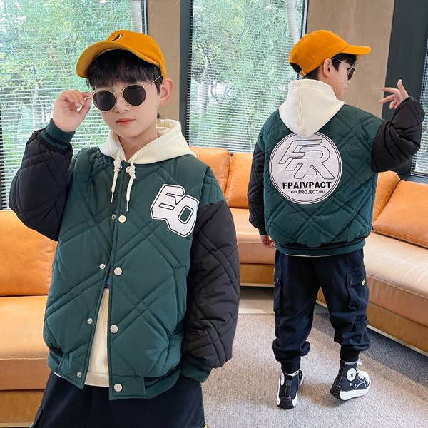 Gyermek őszi-téli kabát steppelt hatással