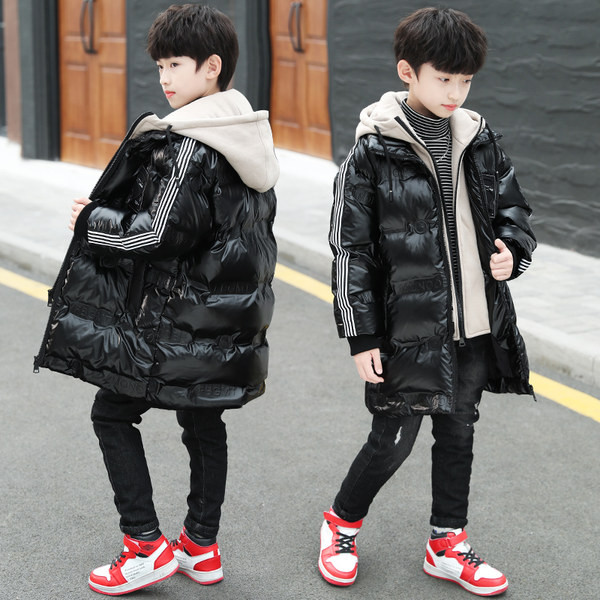 Debela zimska jakna s rubovima - srednje dužine