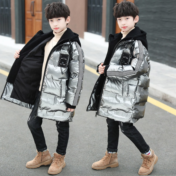 Debela zimska jakna s rubovima - srednje dužine