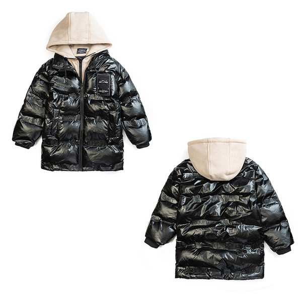 Debela zimska jakna s rubovima - srednje dužine