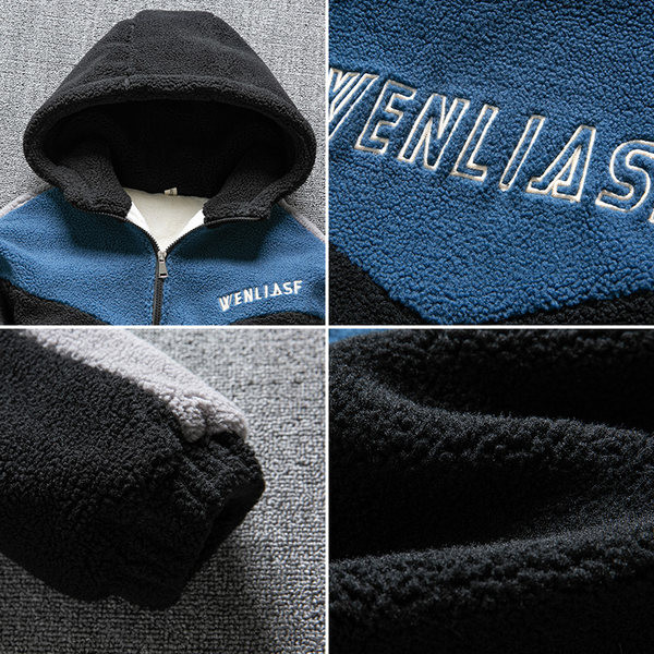 Őszi-téli gyerek polár kabát kapucnival