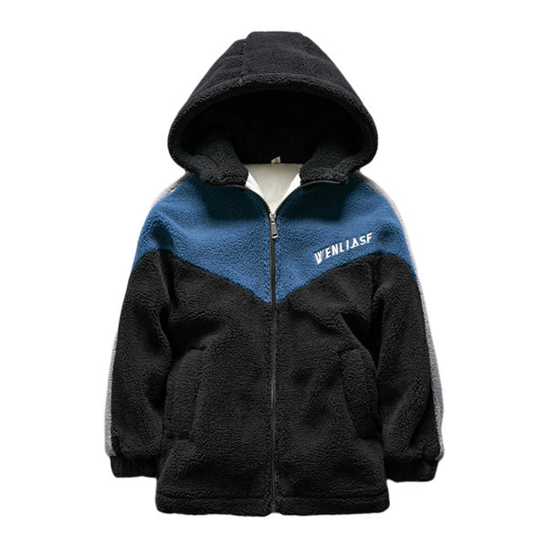 Őszi-téli gyerek polár kabát kapucnival