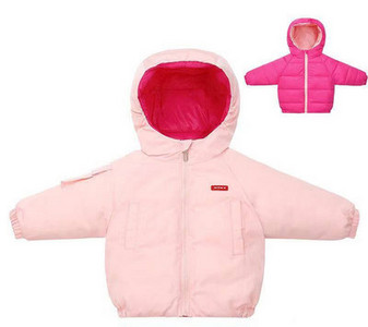 Tõmbluku ja kapuutsiga laste talvejope - mitut värvi