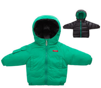 Tõmbluku ja kapuutsiga laste talvejope - mitut värvi