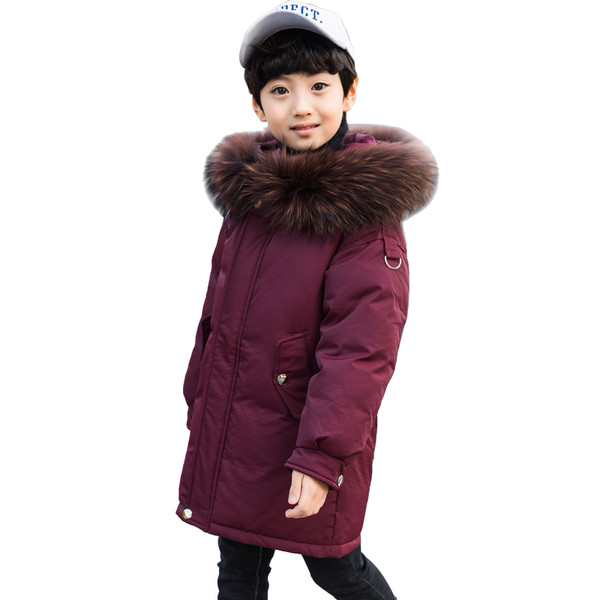 Gyermek téli kabát tollas kapucnival