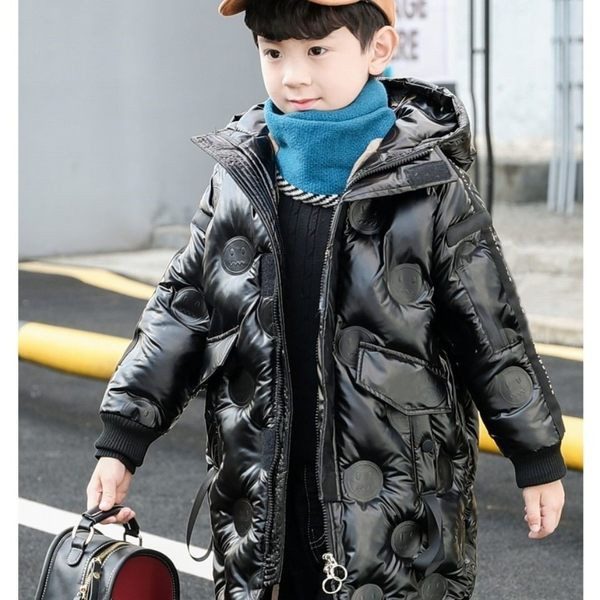 Gyermek téli kabát kapucnival két színben fiúknak