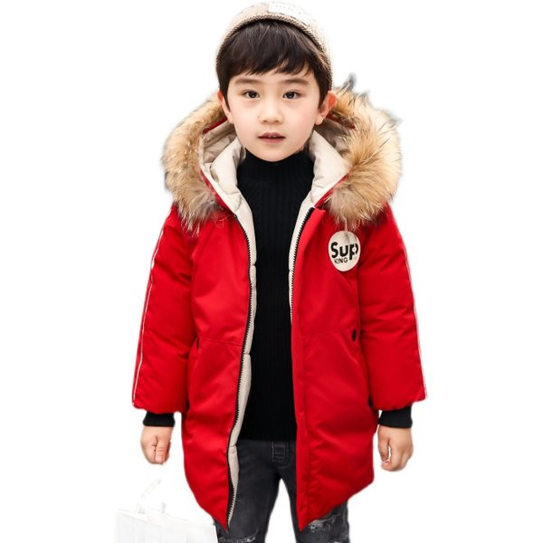 Gyermek téli kabát felirattal