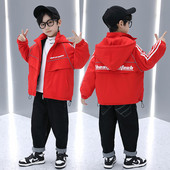 Gyerekkabát széles modell kapucnival