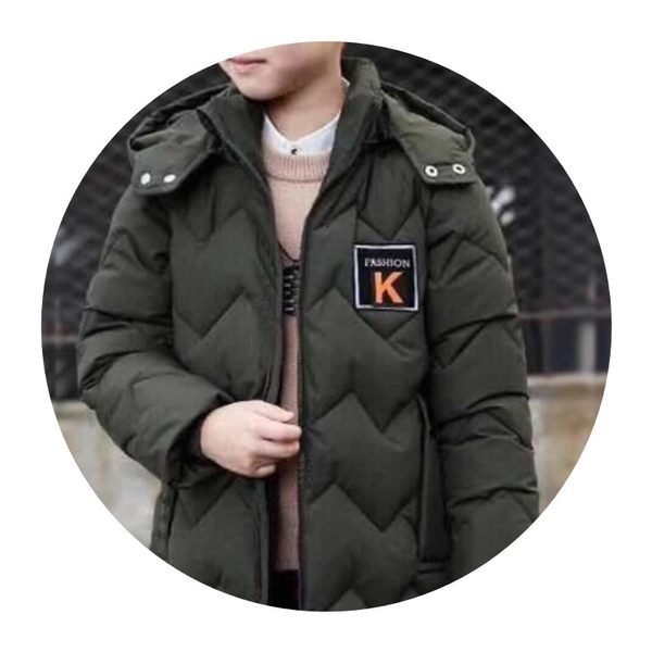 Hosszú gyerekkabát kapucnival - fiúknak