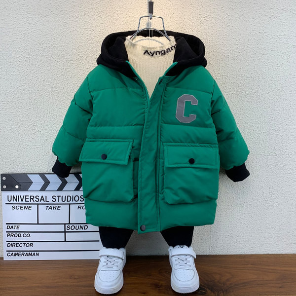 Soe kapuutsiga laste jope poistele