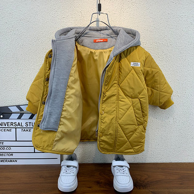 Meleg téli kabát fiúknak farmer darabokkal