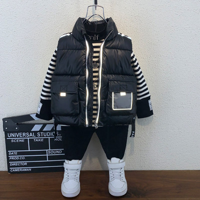 Meleg gyerekmellény nagy zsebekkel fiúknak