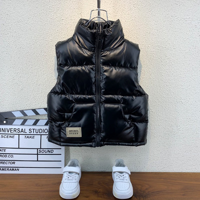 Gyermek vastag őszi-téli mellény magas gallérral