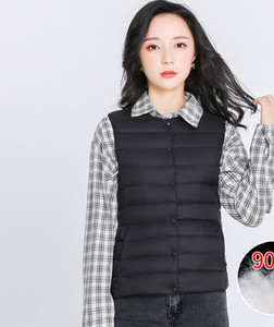 Új tollbélés mellény női rövid őszi és téli belső viselet szűk vékony, könnyű kabát mellény mellény